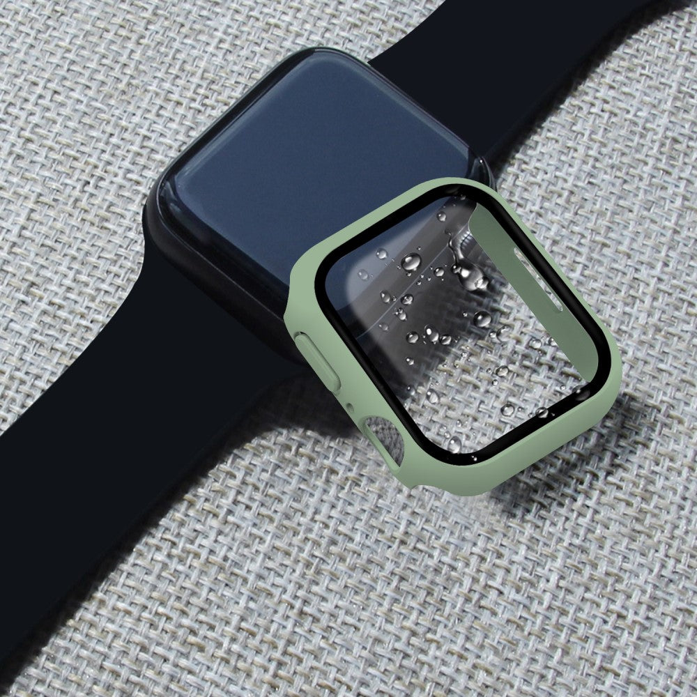 Mega Fint Apple Watch Series 7 41mm Cover med Skærmbeskytter i Plastik og Hærdet Glas - Grøn#serie_4