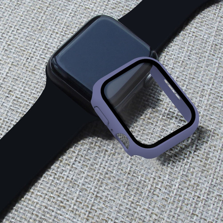 Mega Fint Apple Watch Series 7 41mm Cover med Skærmbeskytter i Plastik og Hærdet Glas - Blå#serie_5