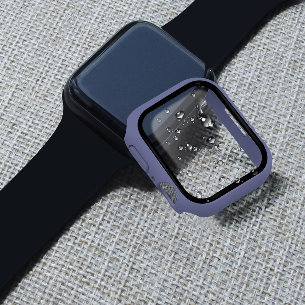 Mega Fint Apple Watch Series 7 41mm Cover med Skærmbeskytter i Plastik og Hærdet Glas - Blå#serie_5