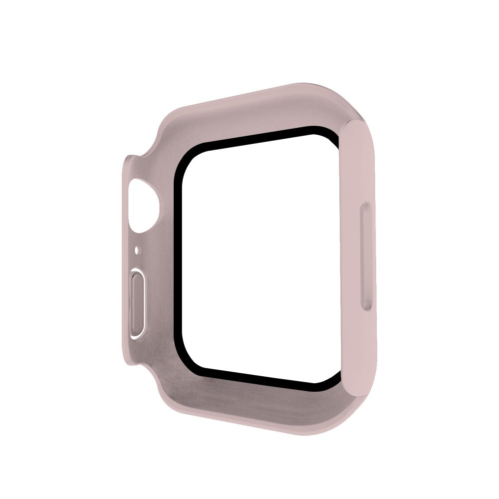 Mega Fint Apple Watch Series 7 41mm Cover med Skærmbeskytter i Plastik og Hærdet Glas - Pink#serie_6