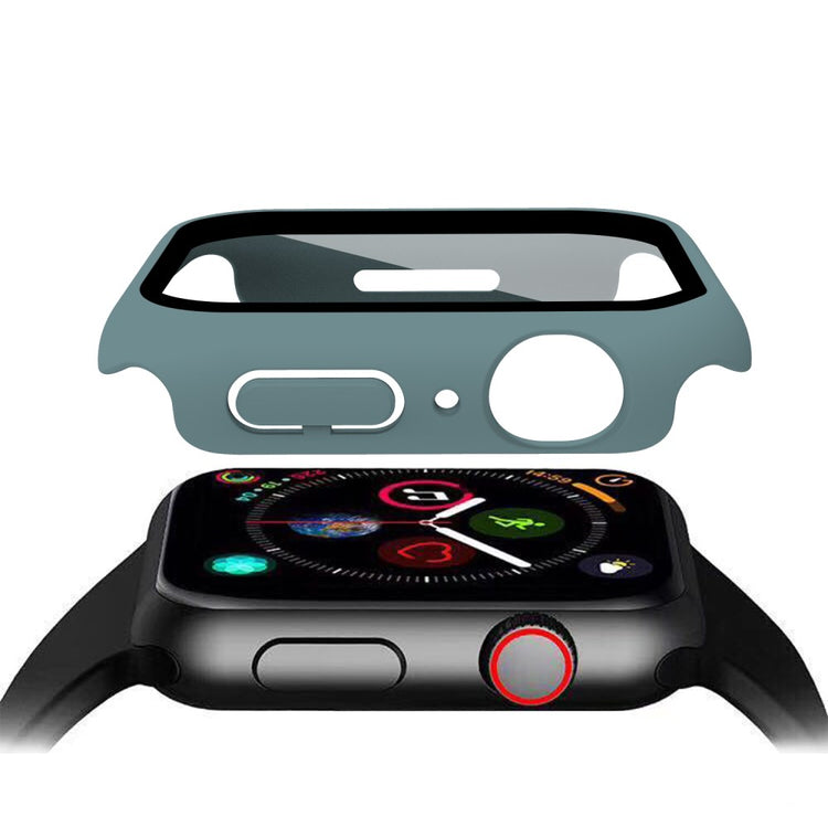 Mega Fint Apple Watch Series 7 41mm Cover med Skærmbeskytter i Plastik og Hærdet Glas - Grøn#serie_7