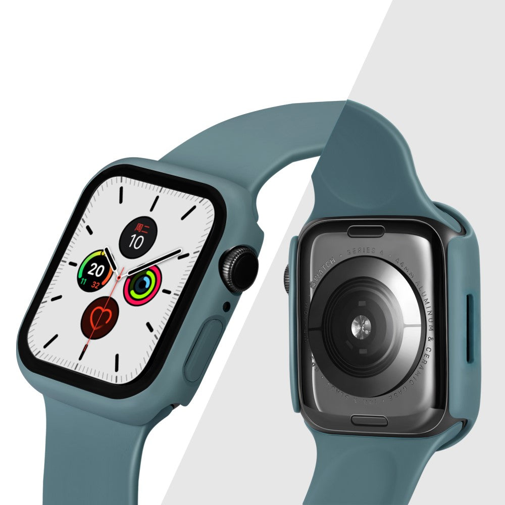 Mega Fint Apple Watch Series 7 41mm Cover med Skærmbeskytter i Plastik og Hærdet Glas - Grøn#serie_7