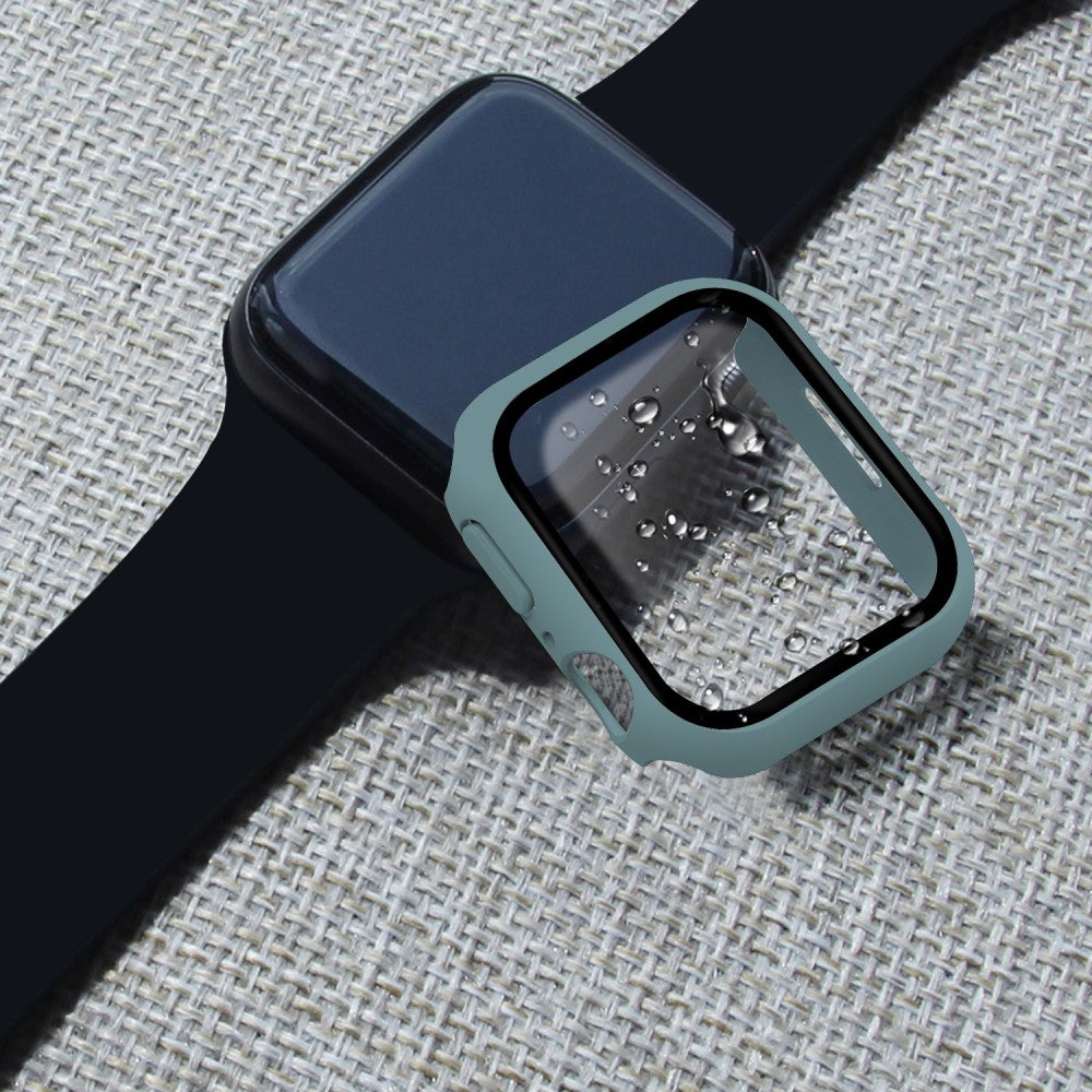 Mega Fint Apple Watch Series 7 41mm Cover med Skærmbeskytter i Plastik og Hærdet Glas - Grøn#serie_7