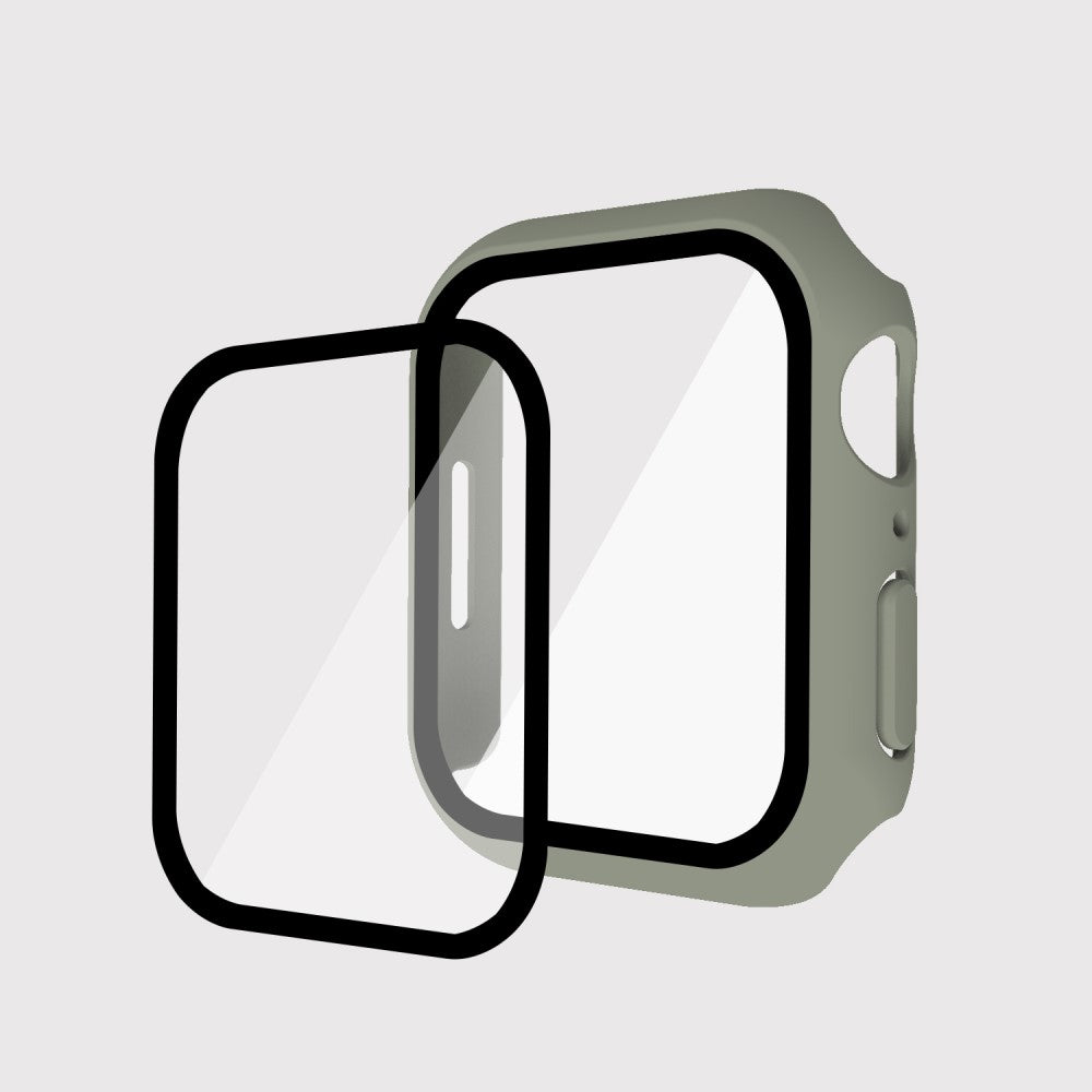 Mega Fint Apple Watch Series 7 41mm Cover med Skærmbeskytter i Plastik og Hærdet Glas - Brun#serie_9