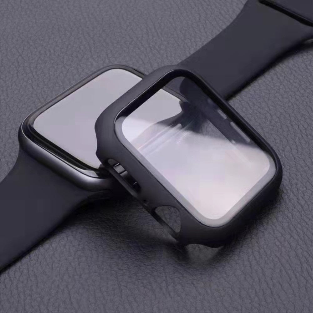 Mega Fed Apple Watch Series 7 41mm Cover med Skærmbeskytter i Plastik og Hærdet Glas - Sort#serie_1