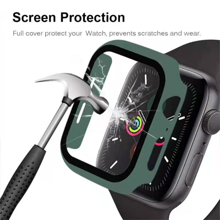 Mega Fed Apple Watch Series 7 41mm Cover med Skærmbeskytter i Plastik og Hærdet Glas - Grøn#serie_4