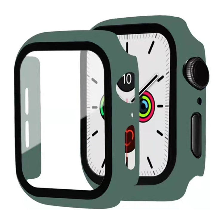 Mega Fed Apple Watch Series 7 41mm Cover med Skærmbeskytter i Plastik og Hærdet Glas - Grøn#serie_4