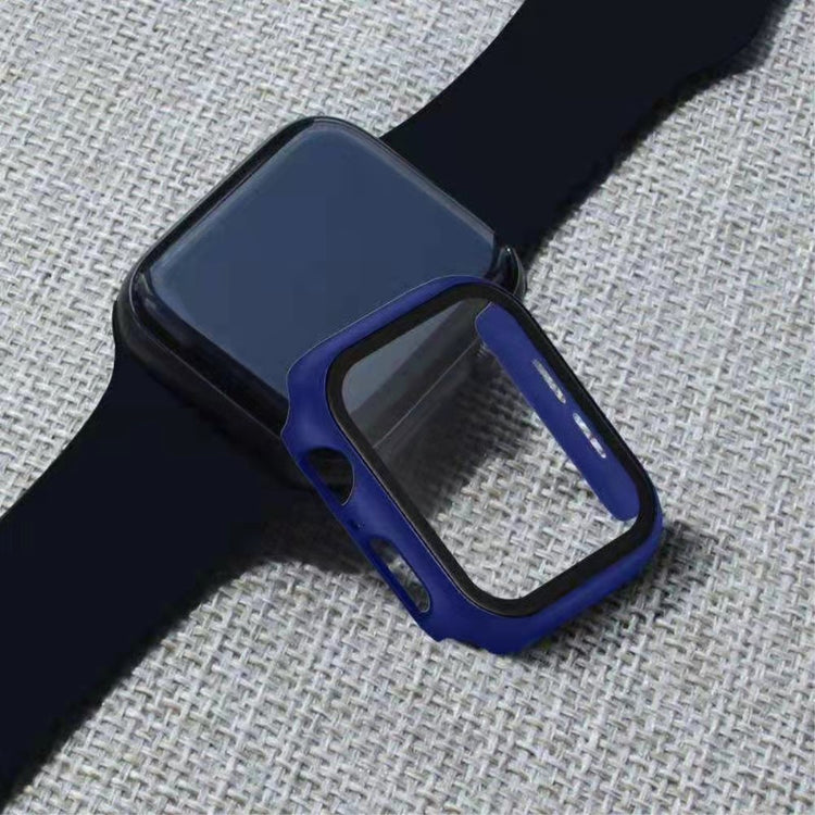 Mega Fed Apple Watch Series 7 41mm Cover med Skærmbeskytter i Plastik og Hærdet Glas - Blå#serie_5