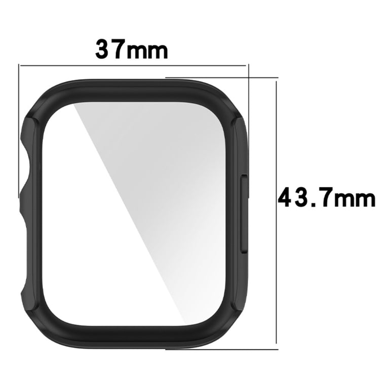 Rigtigt Flot Apple Watch Series 7 41mm Cover med Skærmbeskytter i Plastik og Hærdet Glas - Hvid#serie_10