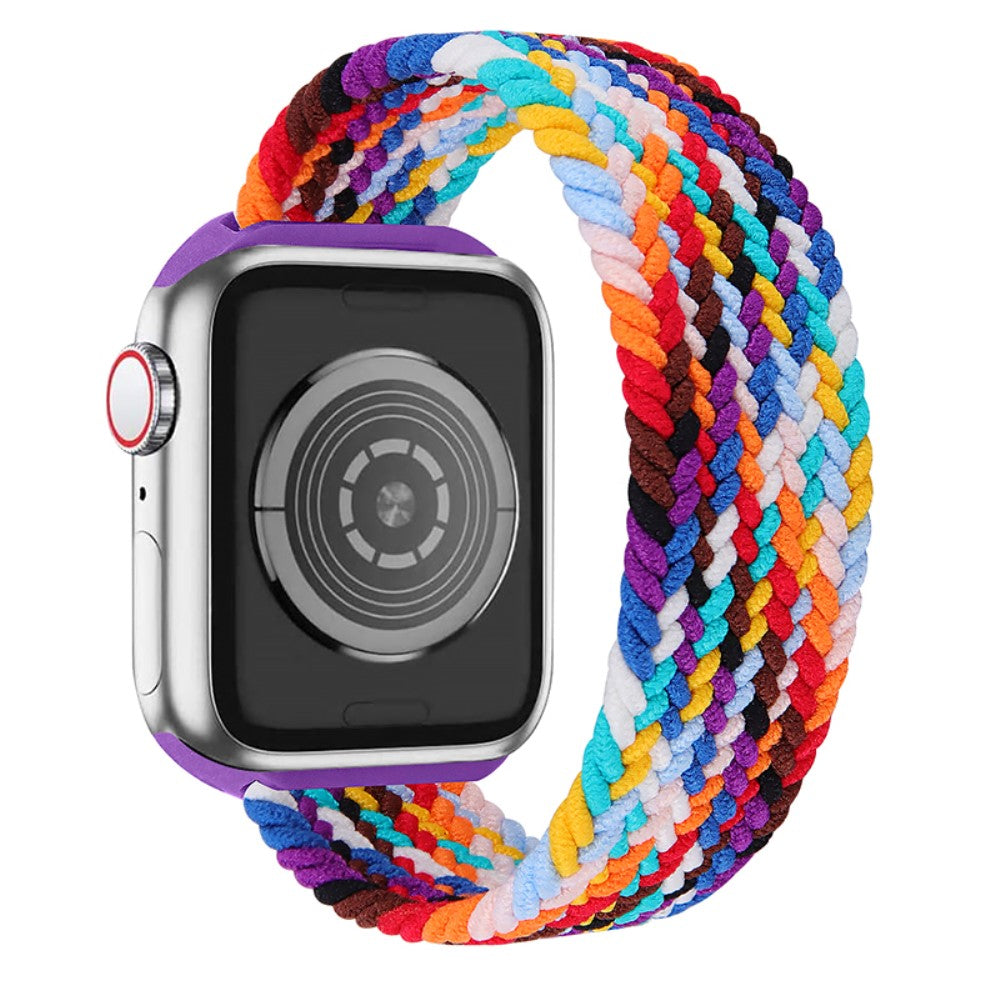 Helt vildt nydelig Apple Watch Series 7 41mm Nylon Rem - Størrelse: L - Flerfarvet#serie_3