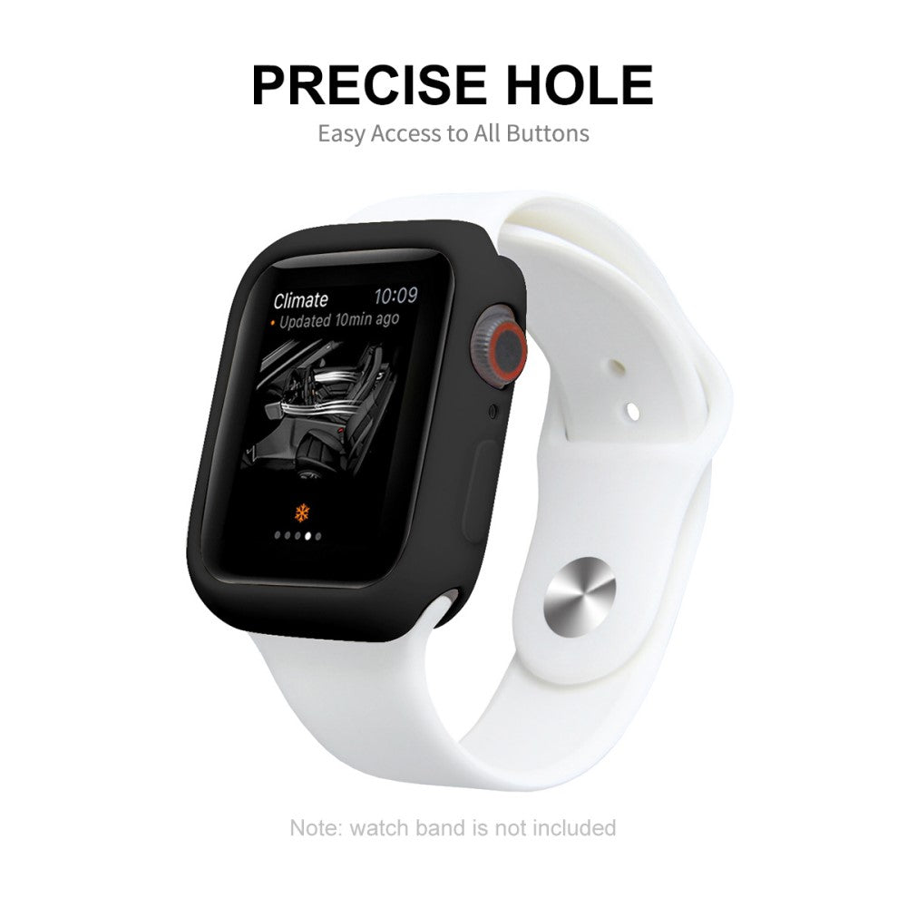 Super Flot Apple Watch Series 7 41mm Cover med Skærmbeskytter i Silikone - Gennemsigtig#serie_1