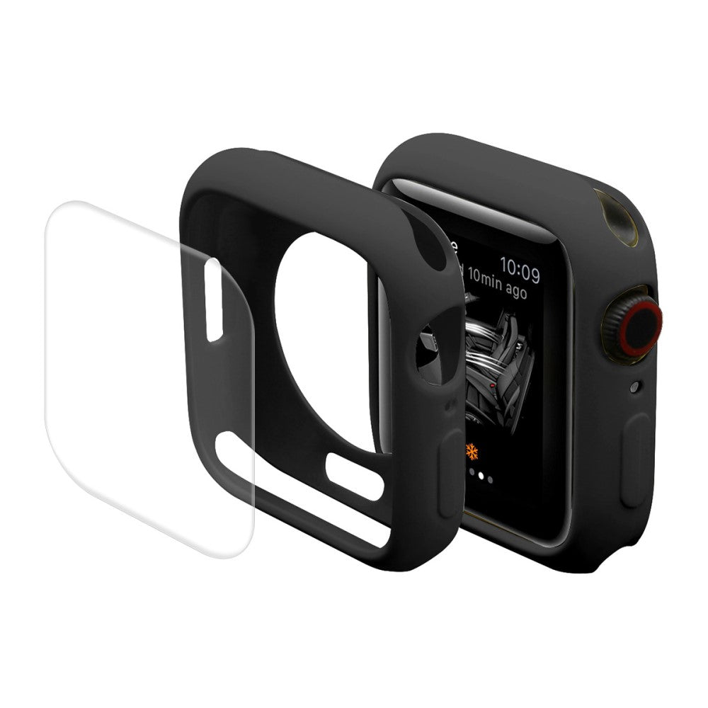 Super Flot Apple Watch Series 7 41mm Cover med Skærmbeskytter i Silikone - Gennemsigtig#serie_1