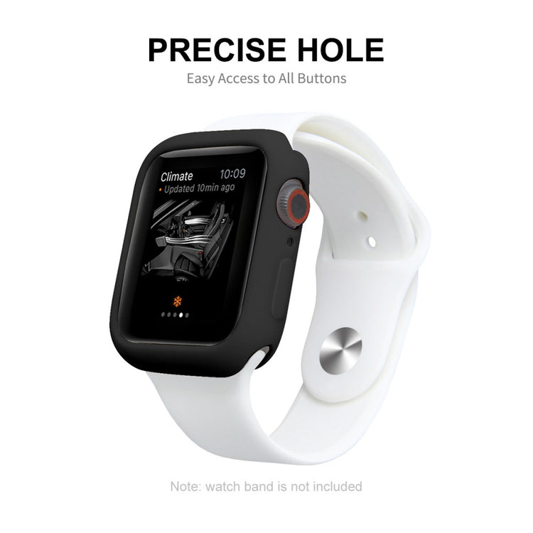 Super Flot Apple Watch Series 7 41mm Cover med Skærmbeskytter i Silikone - Rød#serie_3