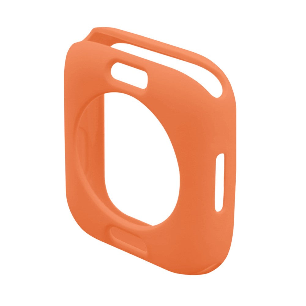 Super Flot Apple Watch Series 7 41mm Cover med Skærmbeskytter i Silikone - Orange#serie_5