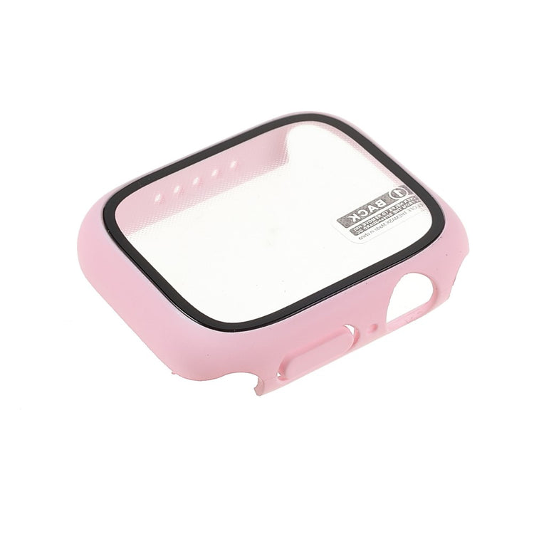 Rigtigt Fint Apple Watch Series 7 41mm Cover med Skærmbeskytter i Hærdet Glas - Pink#serie_10