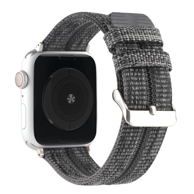 Rigtigt smuk Apple Watch Series 7 41mm Nylon Rem - Sølv#serie_1