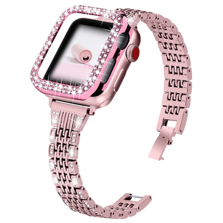 Apple Watch Series 7 41mm Metal Rem med Cover - Pink#serie_1