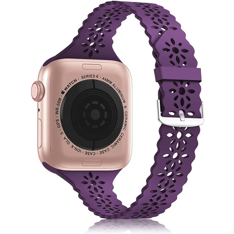 Rigtigt cool Apple Watch Series 7 41mm Silikone Rem - Lilla#serie_1