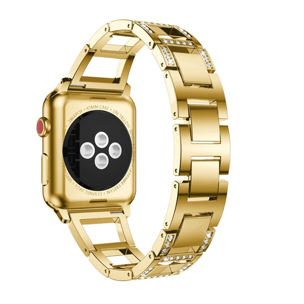 Eminent Apple Watch Series 7 41mm Metal og Rhinsten Rem - Guld#serie_2