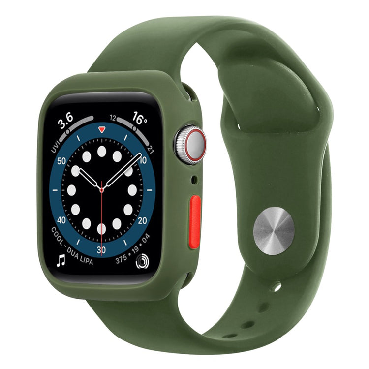 Apple Watch Series 7 41mm  Silikone Bumper  - Grøn#serie_16