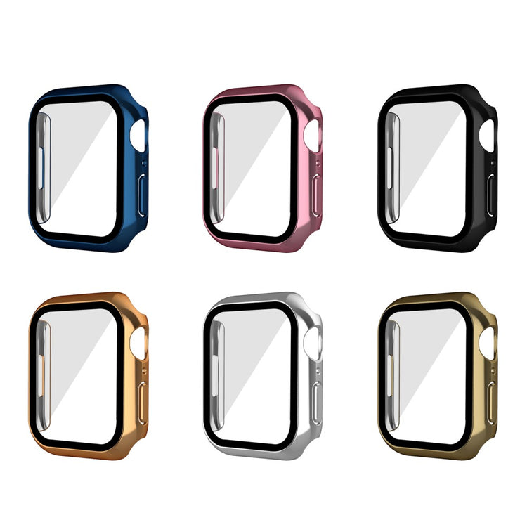 Mega Fed Apple Watch Series 7 41mm Cover med Skærmbeskytter i Plastik og Hærdet Glas - Sort#serie_1