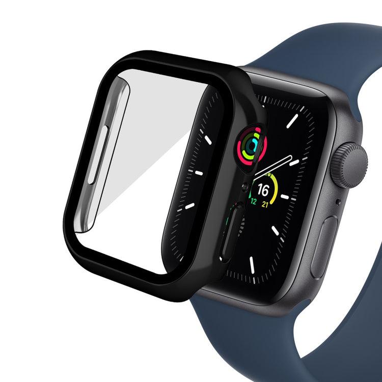 Mega Fed Apple Watch Series 7 41mm Cover med Skærmbeskytter i Plastik og Hærdet Glas - Sort#serie_1