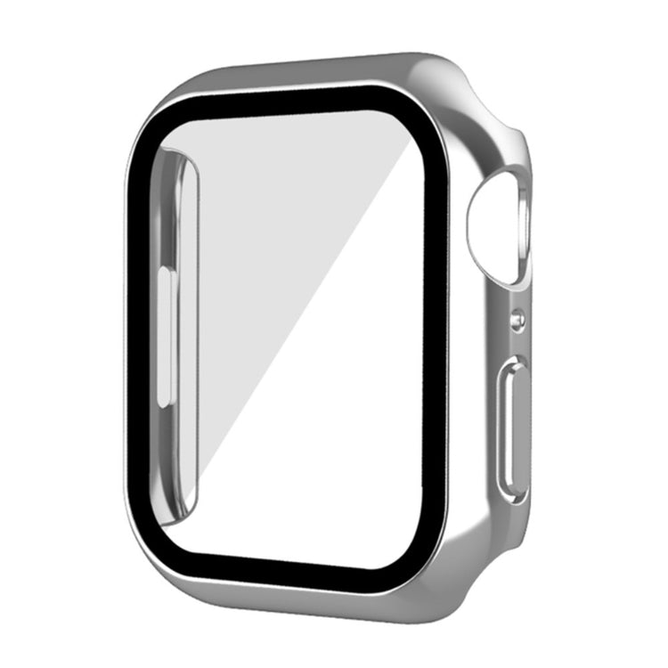 Mega Fed Apple Watch Series 7 41mm Cover med Skærmbeskytter i Plastik og Hærdet Glas - Sølv#serie_2