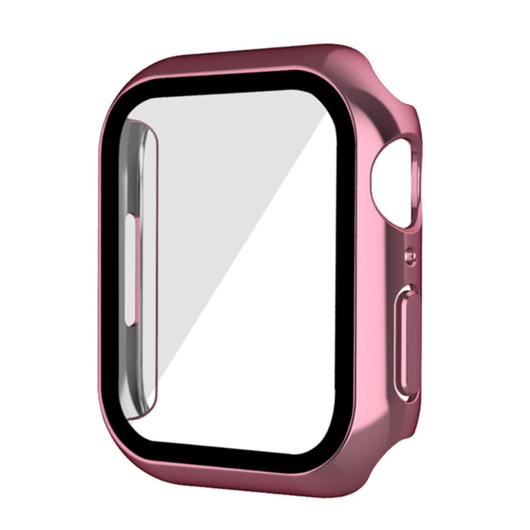 Mega Fed Apple Watch Series 7 41mm Cover med Skærmbeskytter i Plastik og Hærdet Glas - Pink#serie_3