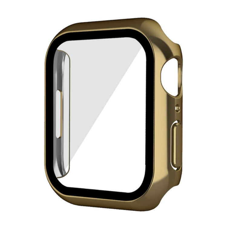 Mega Fed Apple Watch Series 7 41mm Cover med Skærmbeskytter i Plastik og Hærdet Glas - Guld#serie_5