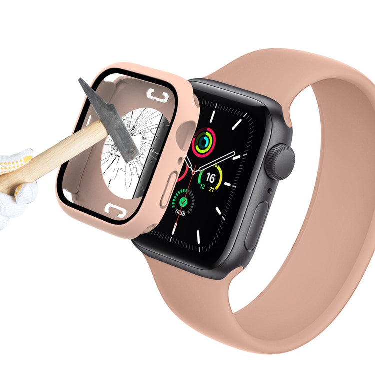 Apple Watch Series 7 41mm Elegant Plastik og Glas Bumper  - Pink#serie_1