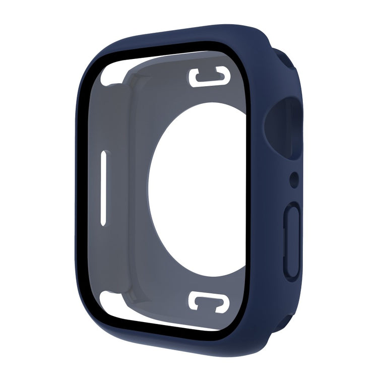 Apple Watch Series 7 41mm Elegant Plastik og Glas Bumper  - Blå#serie_2