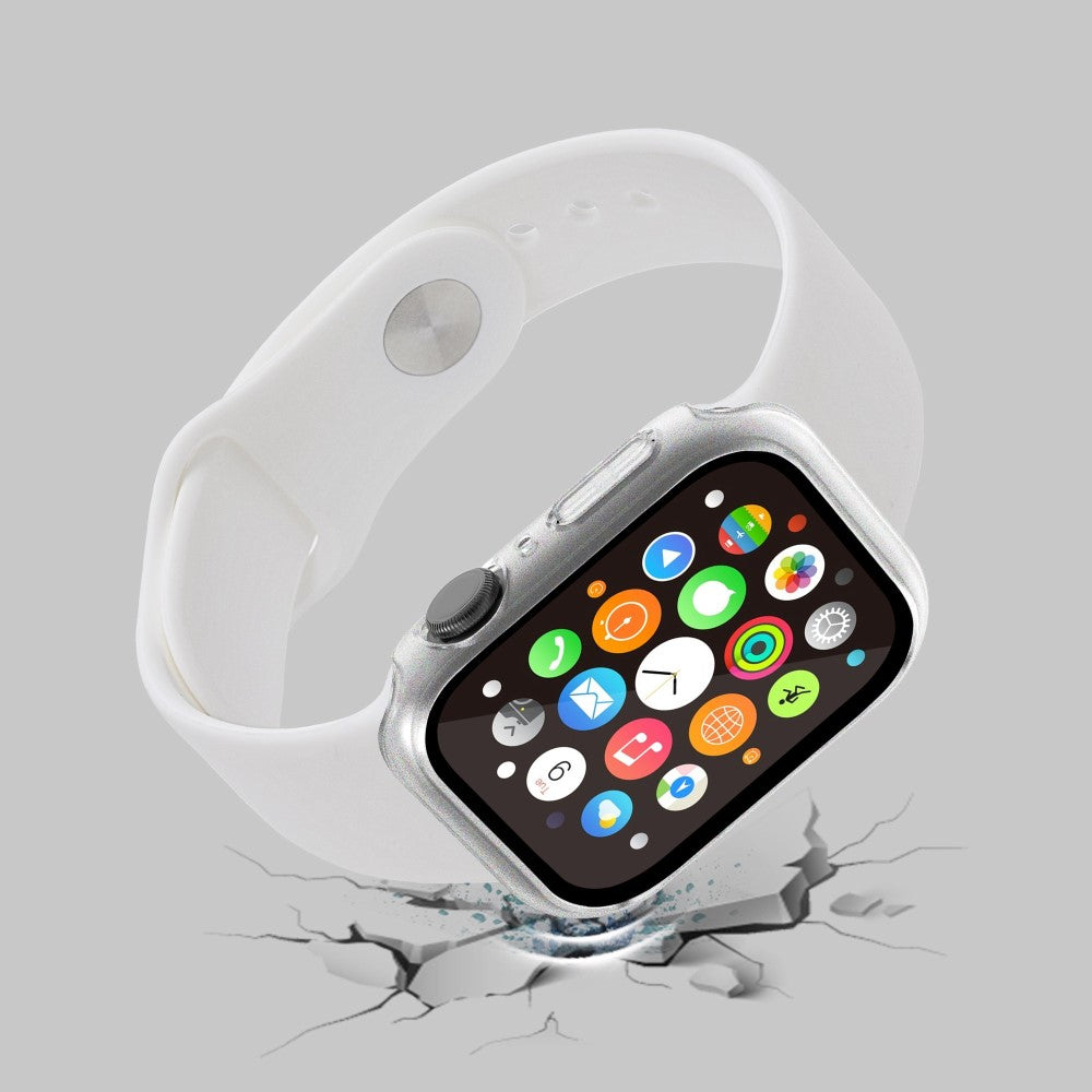 Apple Watch Series 7 41mm Elegant Plastik og Glas Bumper  - Gennemsigtig#serie_3