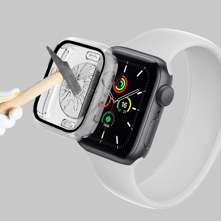 Apple Watch Series 7 41mm Elegant Plastik og Glas Bumper  - Gennemsigtig#serie_3