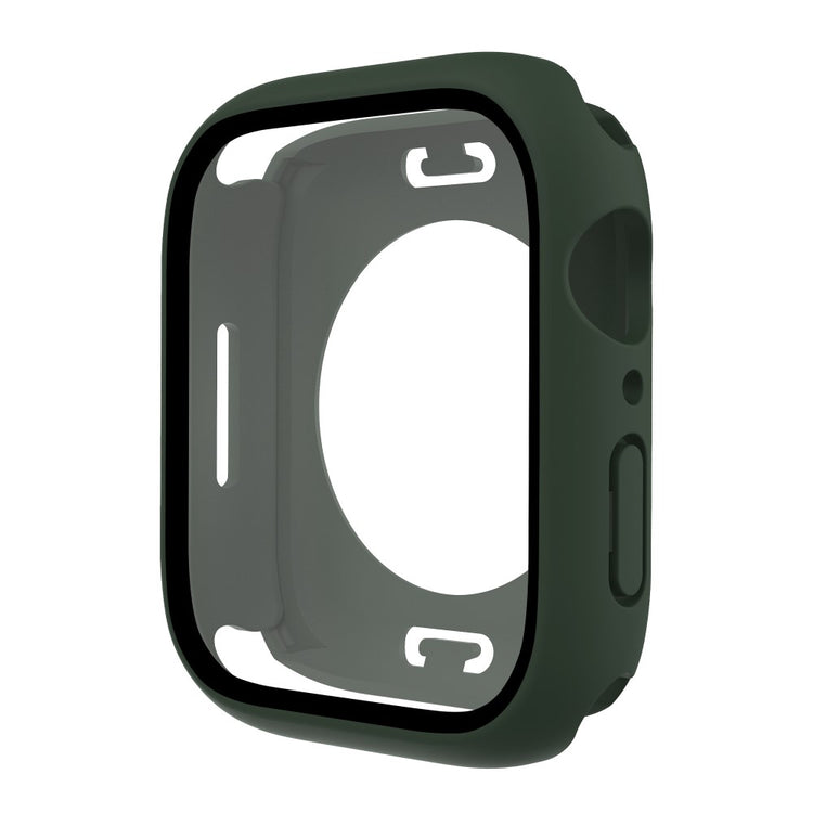 Apple Watch Series 7 41mm Elegant Plastik og Glas Bumper  - Grøn#serie_4