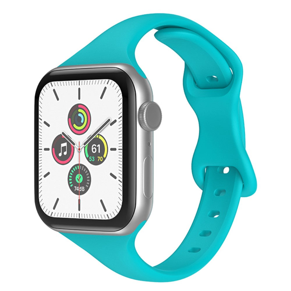 Rigtigt holdbart Apple Watch Series 7 41mm Silikone Rem - Grøn#serie_9