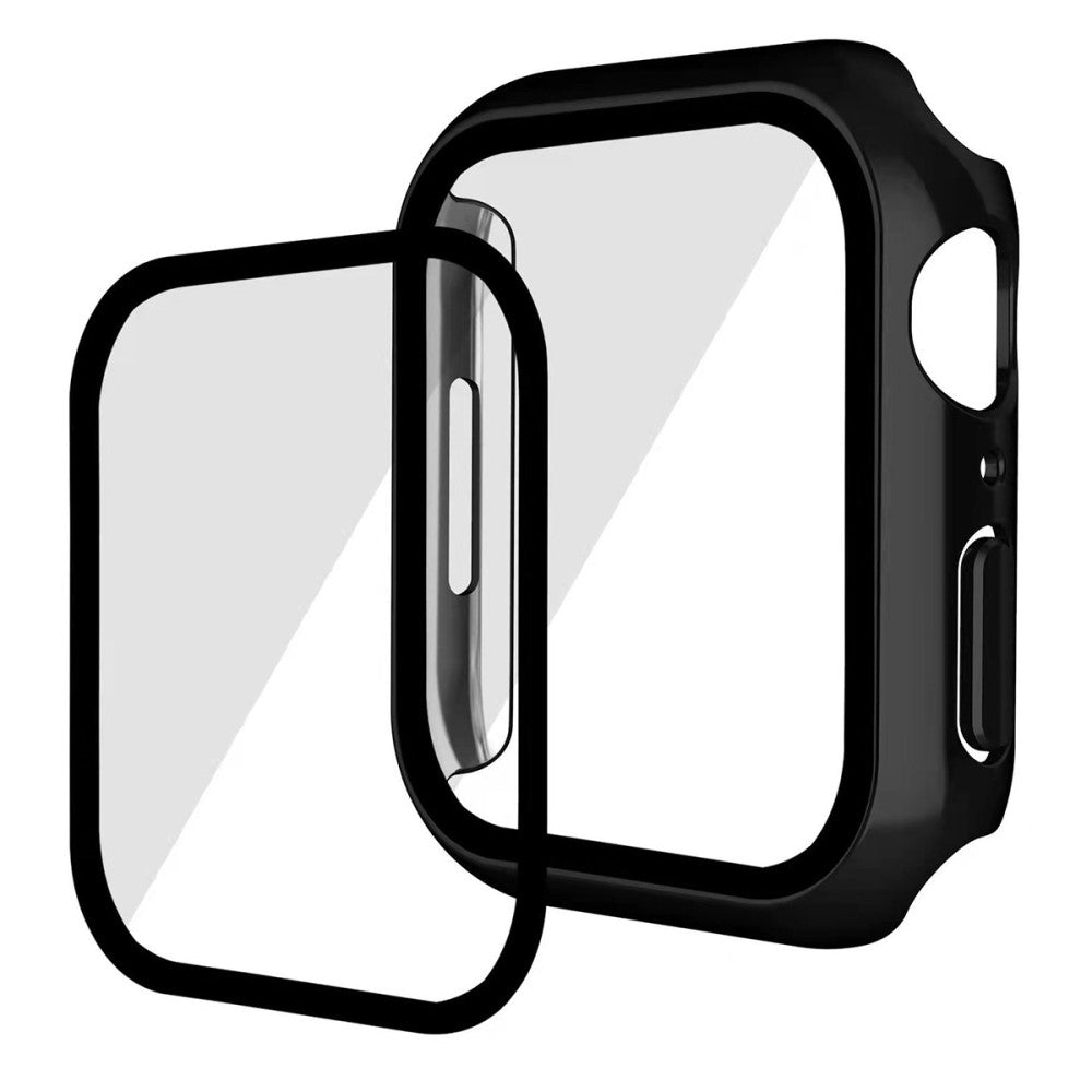 Rigtigt Fed Apple Watch Series 7 41mm Cover med Skærmbeskytter i Plastik og Hærdet Glas - Sølv#serie_2