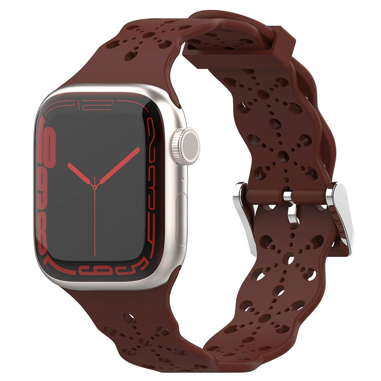 Helt vildt fed Apple Watch Series 7 41mm Silikone Urrem - Rød#serie_8