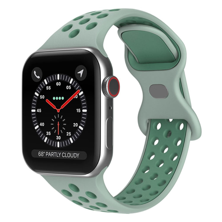 Elegant Apple Watch Series 7 41mm Silikone Urrem - Grøn#serie_13