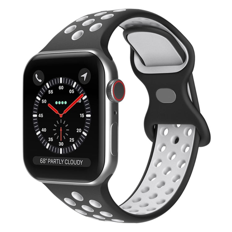 Elegant Apple Watch Series 7 41mm Silikone Urrem - Sort#serie_5