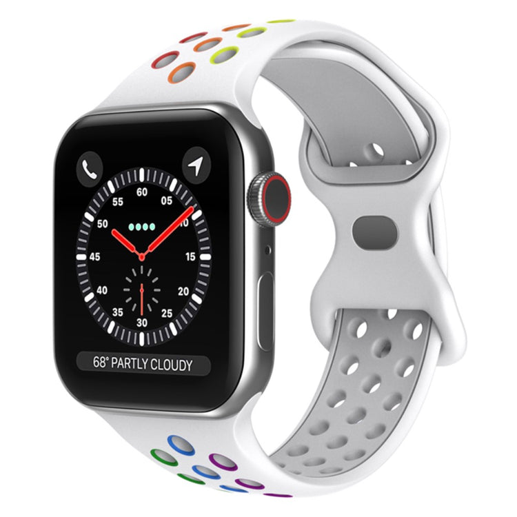 Elegant Apple Watch Series 7 41mm Silikone Urrem - Hvid#serie_6