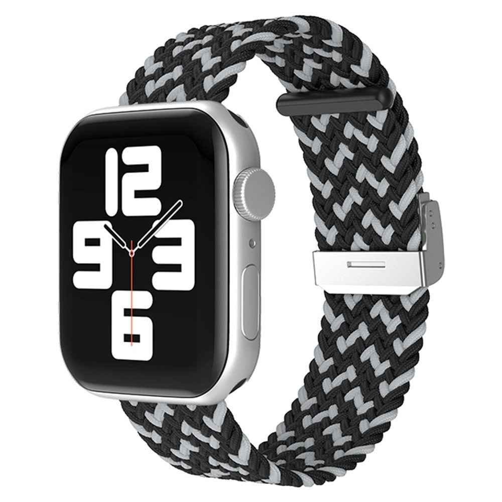 Helt vildt hårdfør Apple Watch Series 7 41mm Stof Urrem - Sort#serie_4