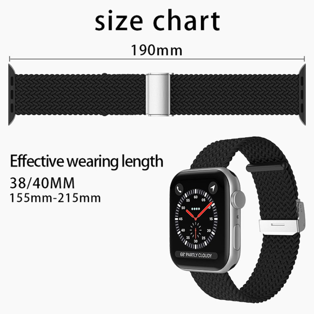 Helt vildt fantastisk Apple Watch Series 7 41mm Stof Urrem - Flerfarvet#serie_18