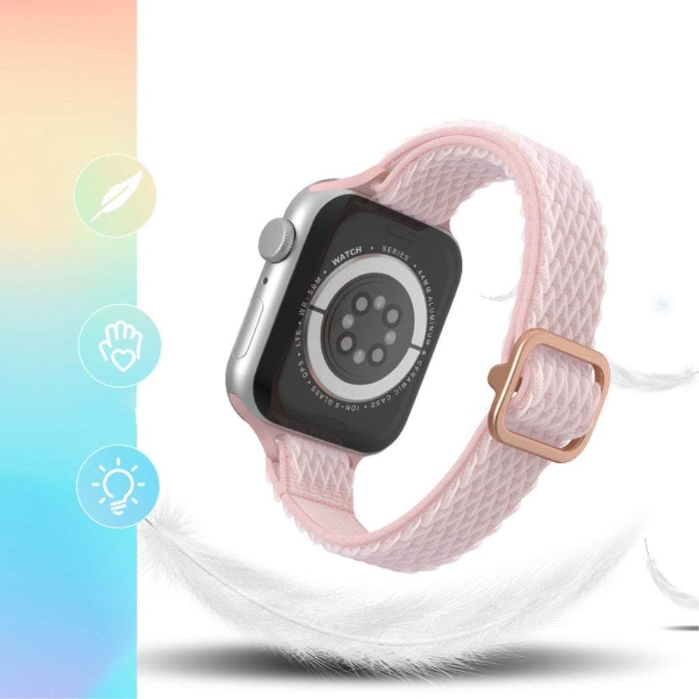 Helt vildt elegant Apple Watch Series 7 41mm Stof Urrem - Sort#serie_1