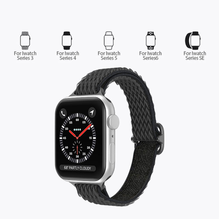 Helt vildt elegant Apple Watch Series 7 41mm Stof Urrem - Hvid#serie_2