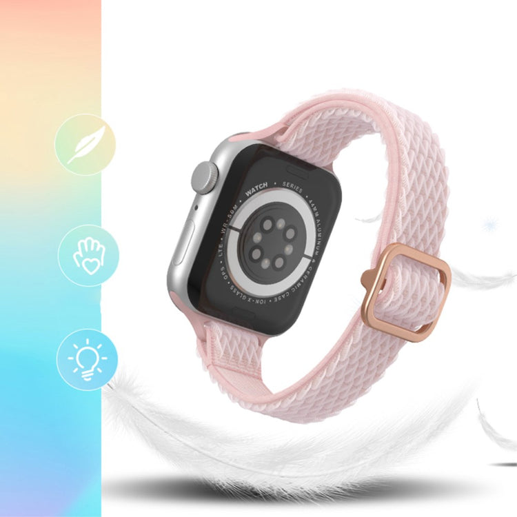 Helt vildt elegant Apple Watch Series 7 41mm Stof Urrem - Hvid#serie_2