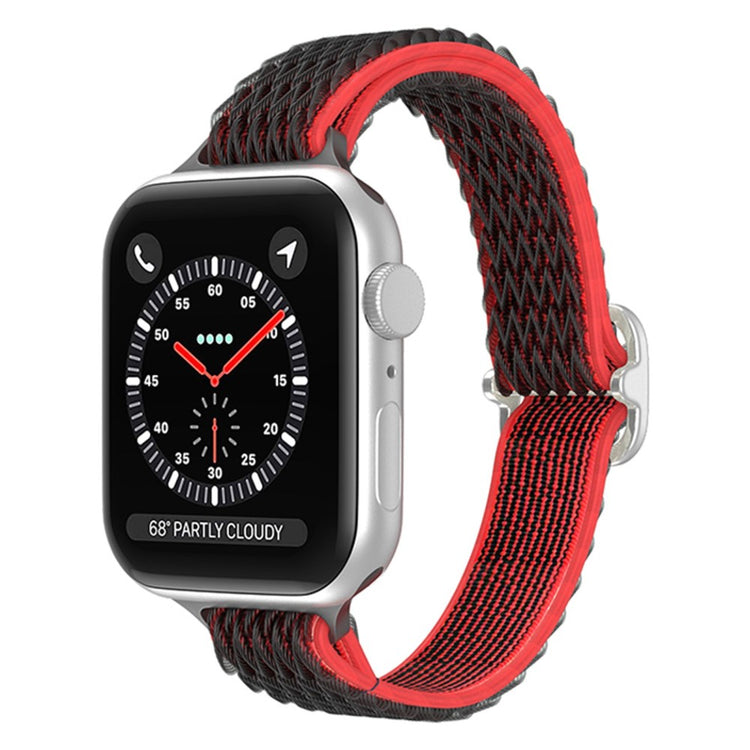 Helt vildt elegant Apple Watch Series 7 41mm Stof Urrem - Sort#serie_7