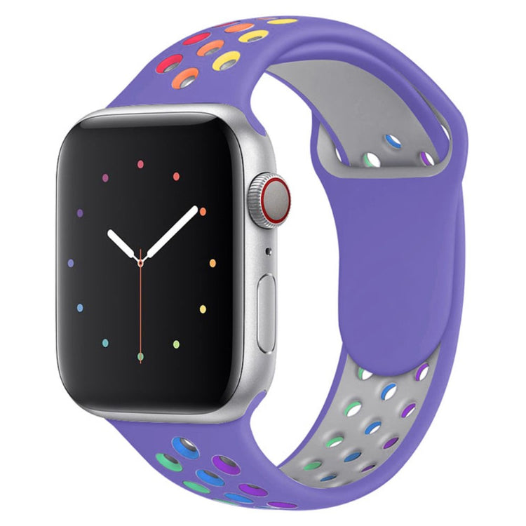 Rigtigt cool Apple Watch Series 7 41mm Silikone Urrem - Lilla#serie_10