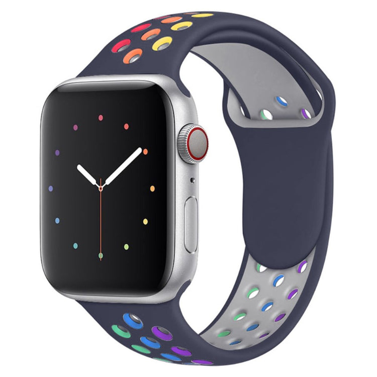 Rigtigt cool Apple Watch Series 7 41mm Silikone Urrem - Blå#serie_9