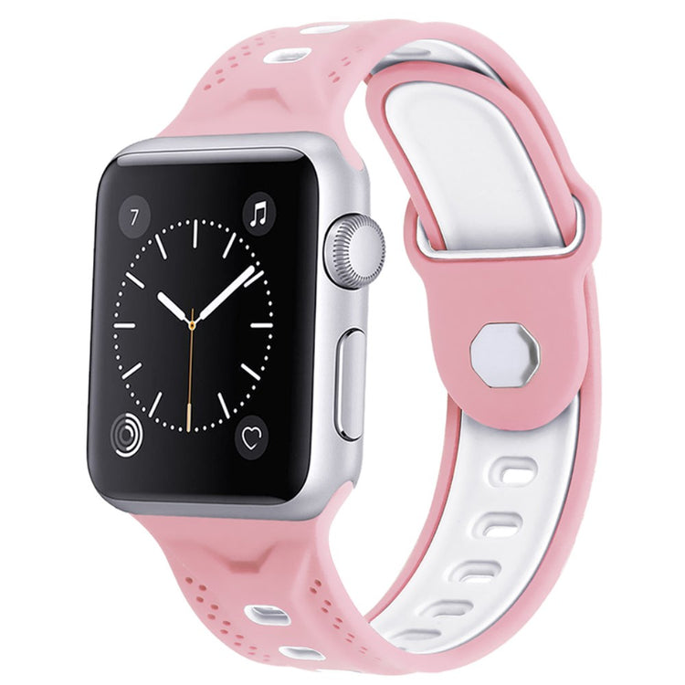 Vildt pænt Apple Watch Series 7 41mm Silikone Urrem - Pink#serie_2