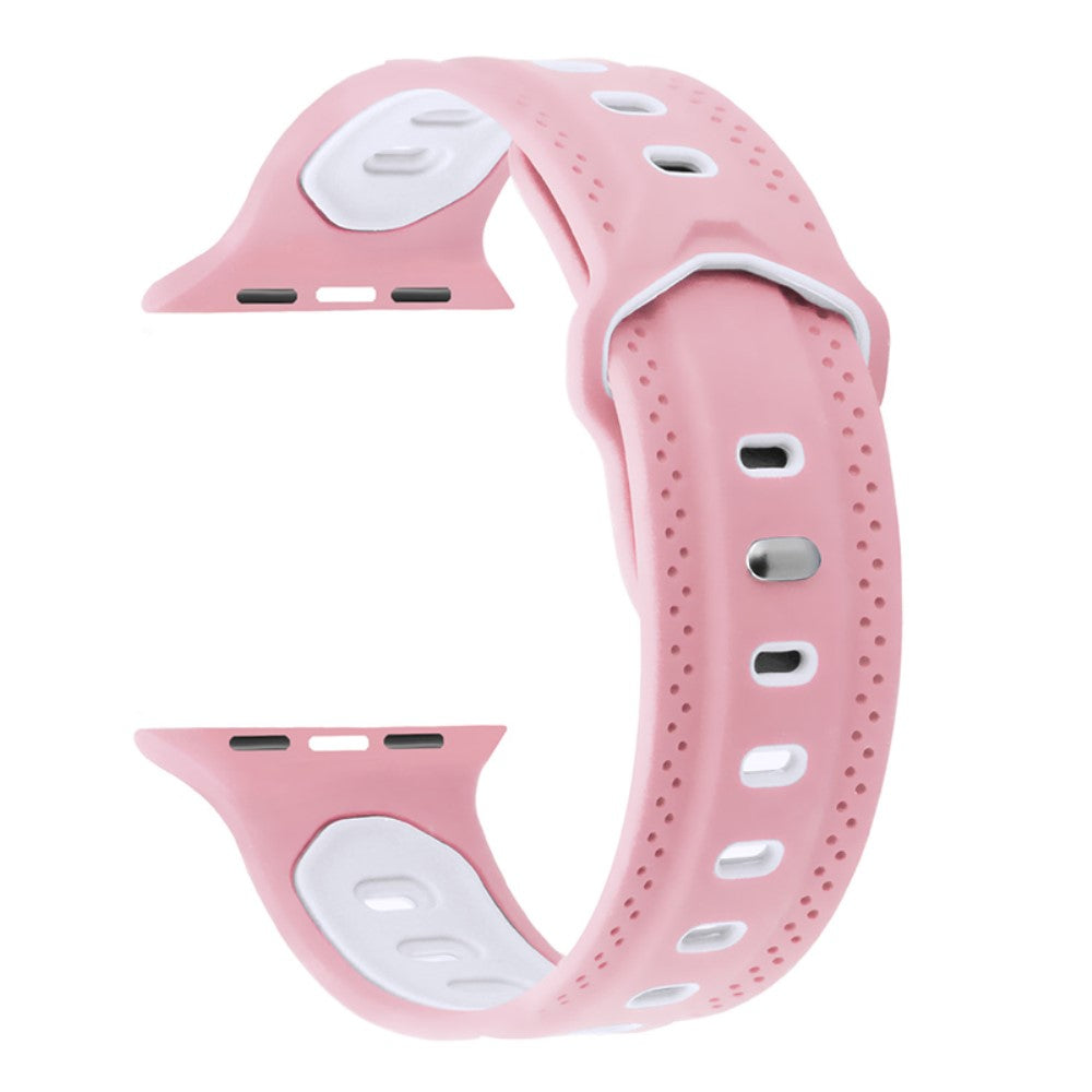 Glimrende Apple Watch Series 7 41mm Silikone Rem - Pink#serie_2